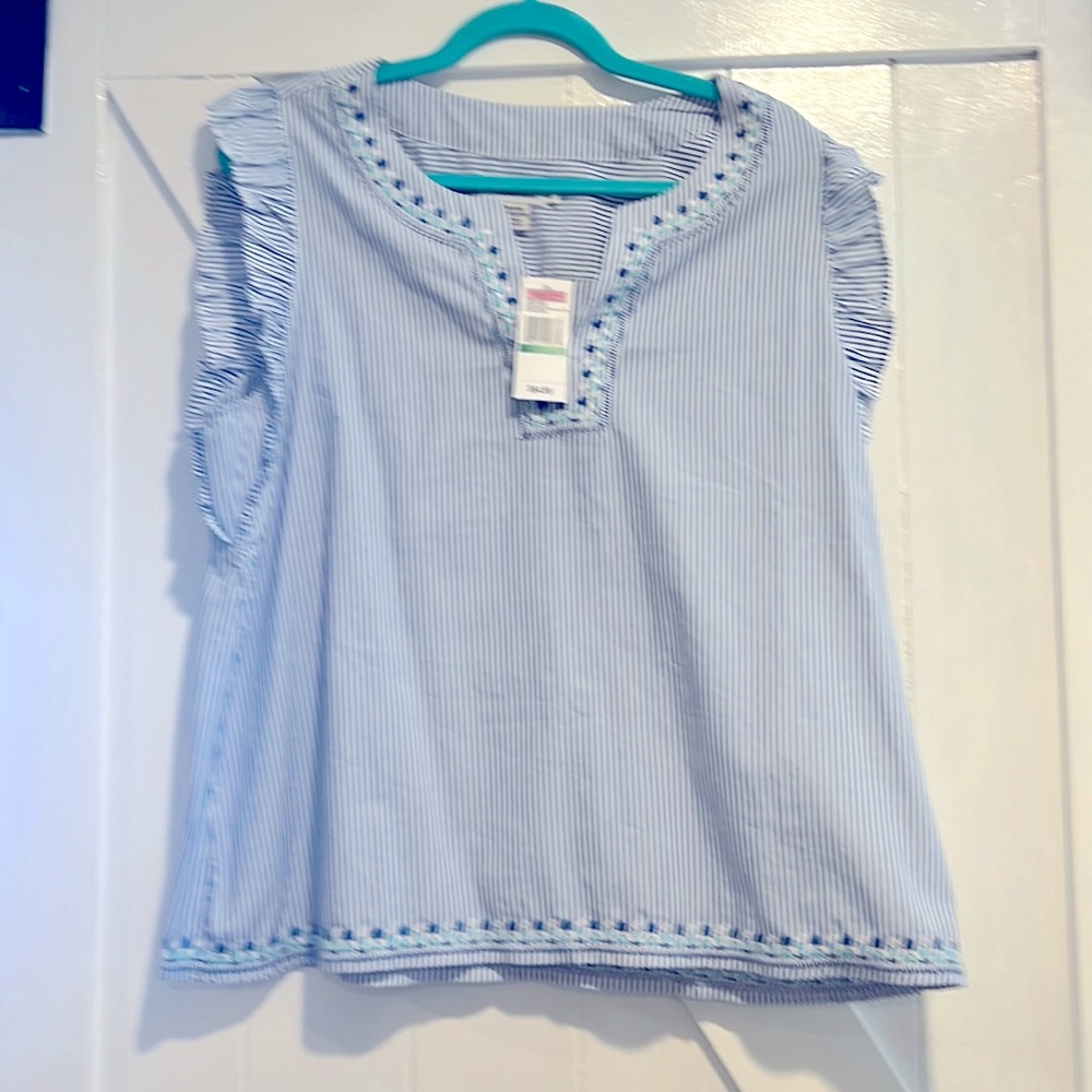 NWT Vinyard Vines Flutter Sleeve Top Sz. L